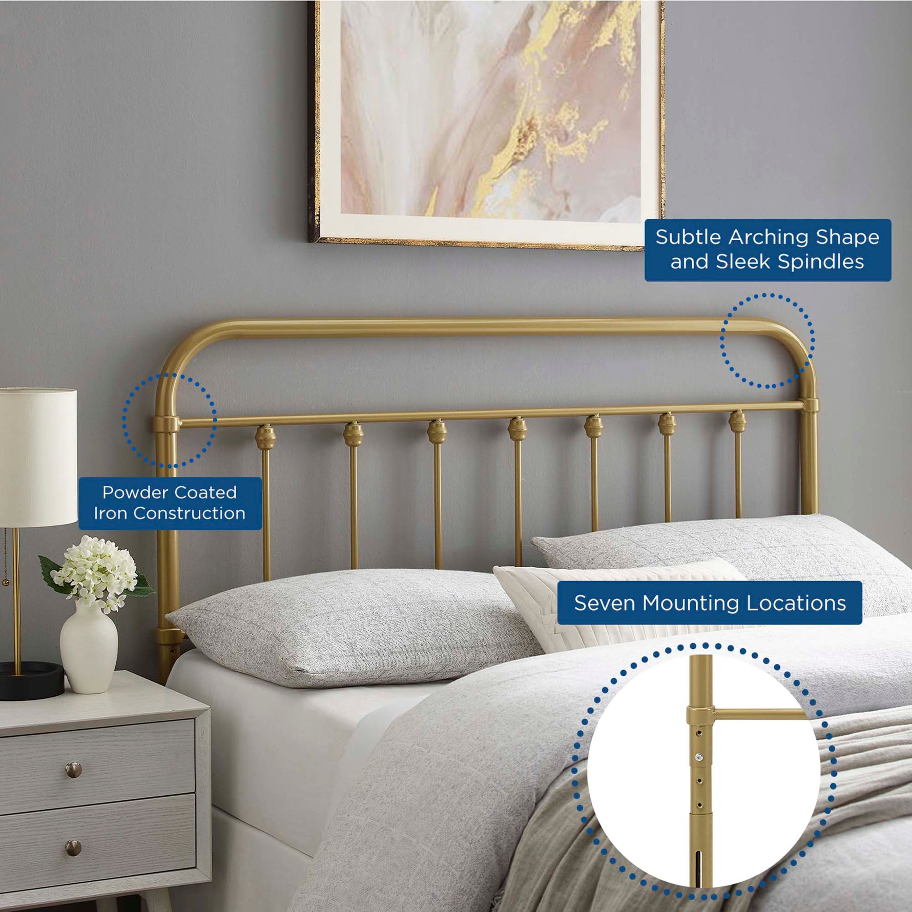 Sage Metal Queen Headboard by Modway