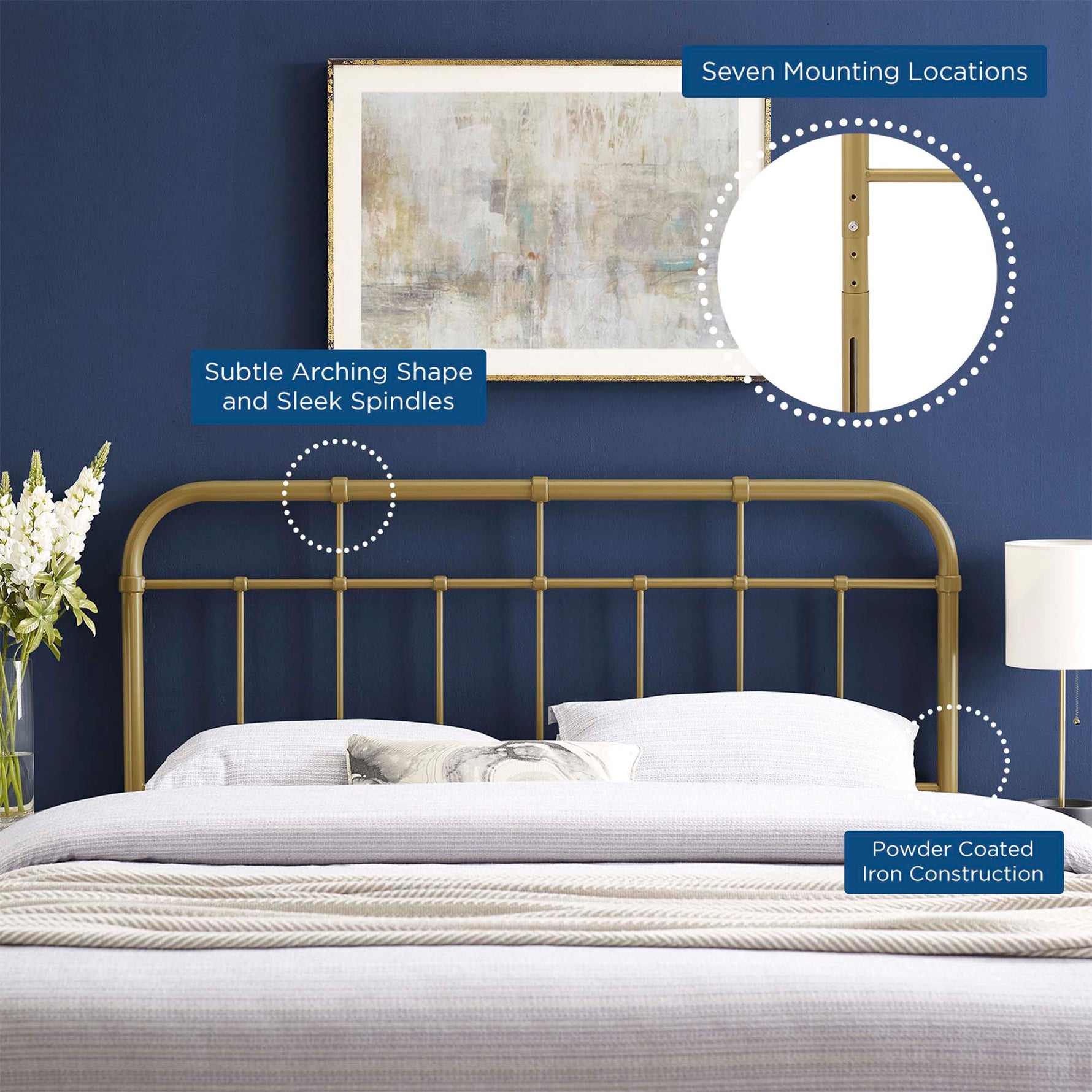 Alessia Metal Full Headboard by Modway