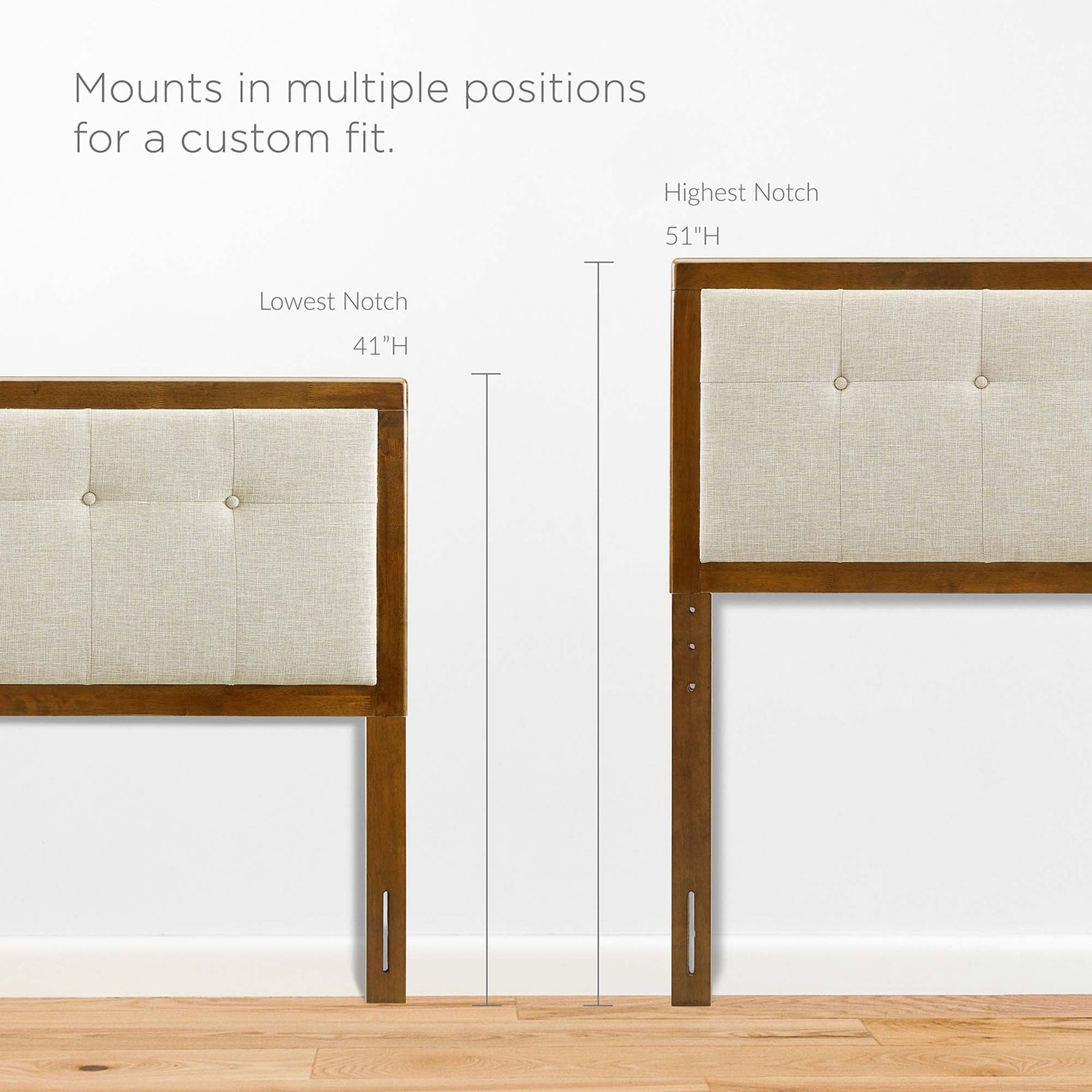 Draper Tufted Fabric and Wood Full Headboard by Modway