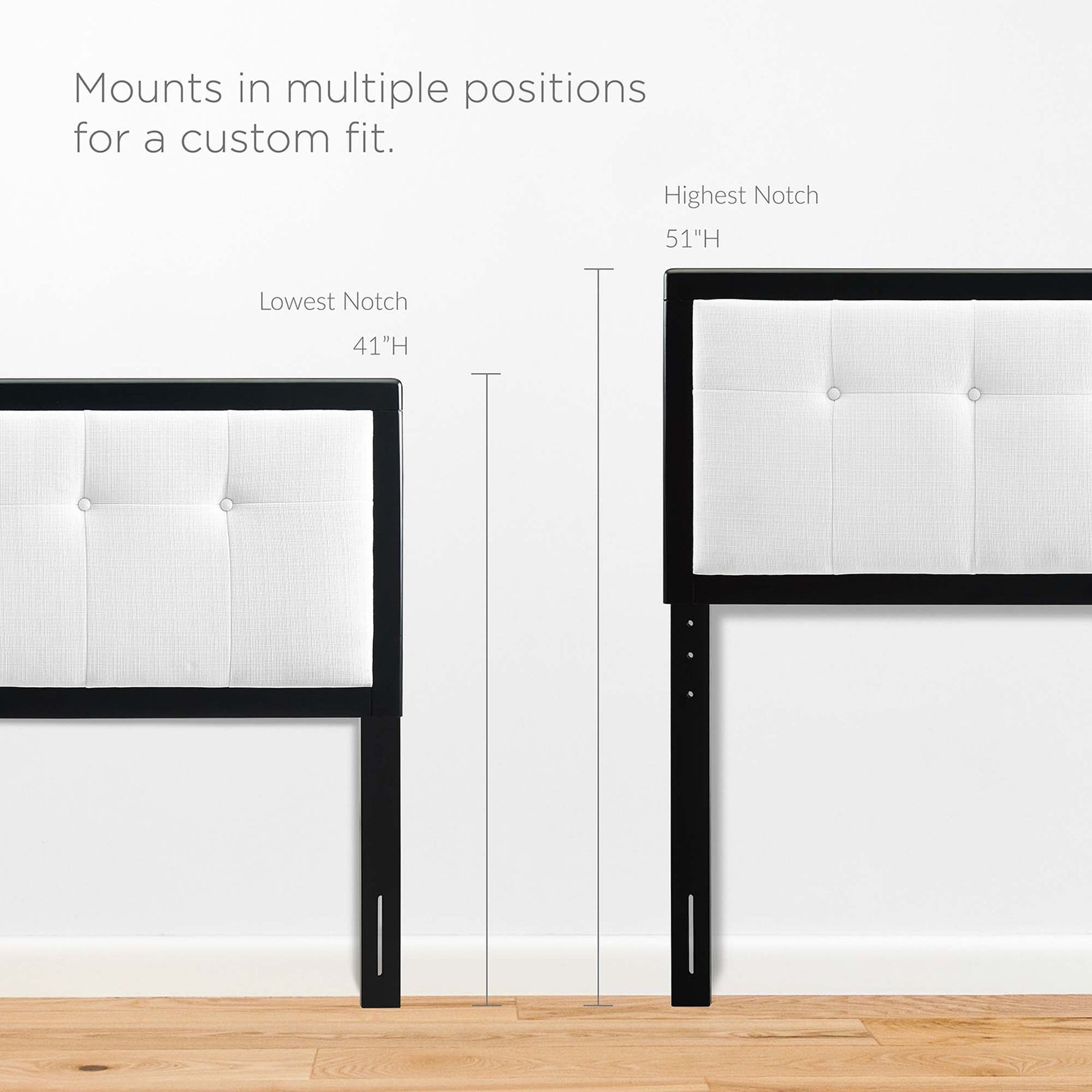 Draper Tufted Fabric and Wood King Headboard by Modway