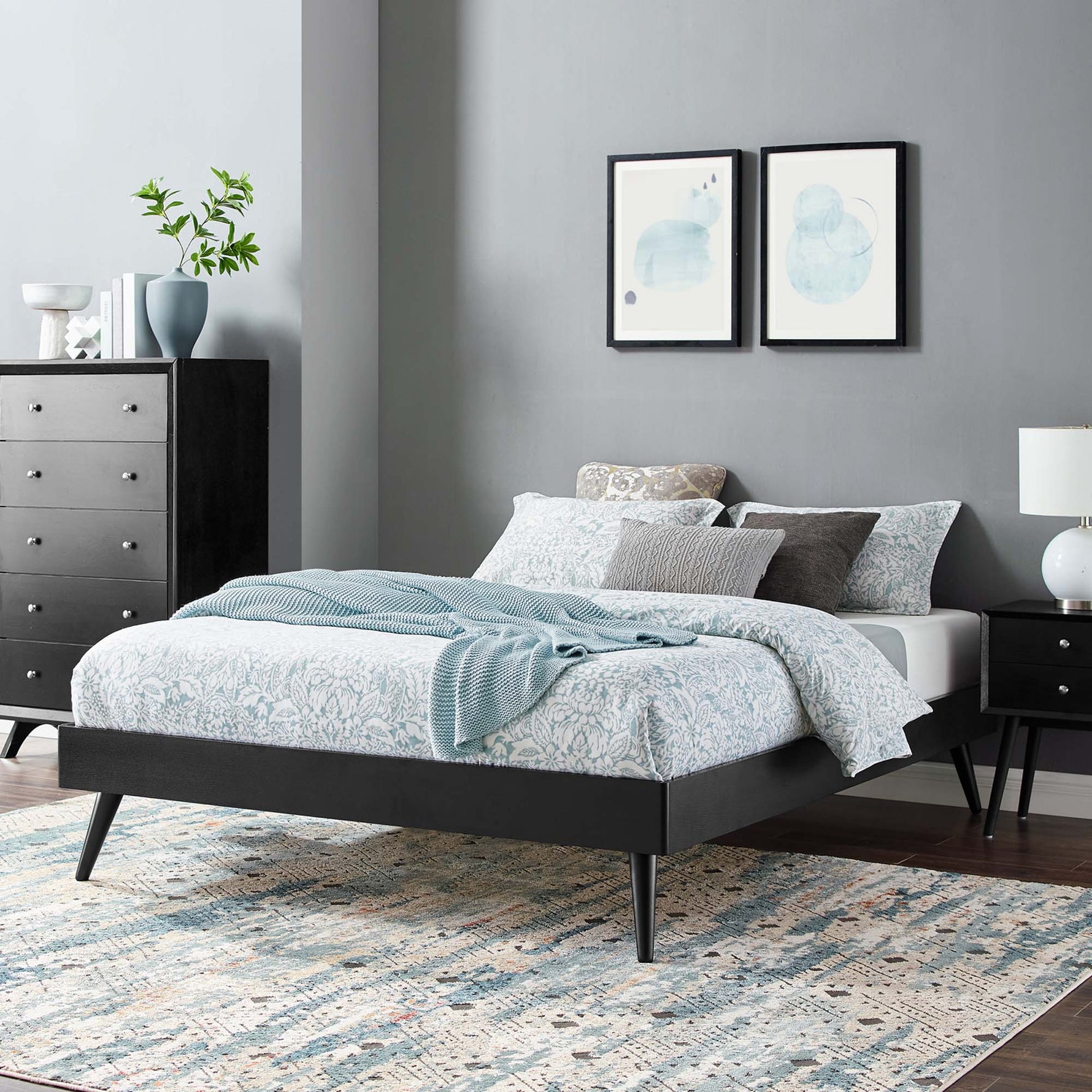 Margo Wood King Platform Bed Frame by Modway