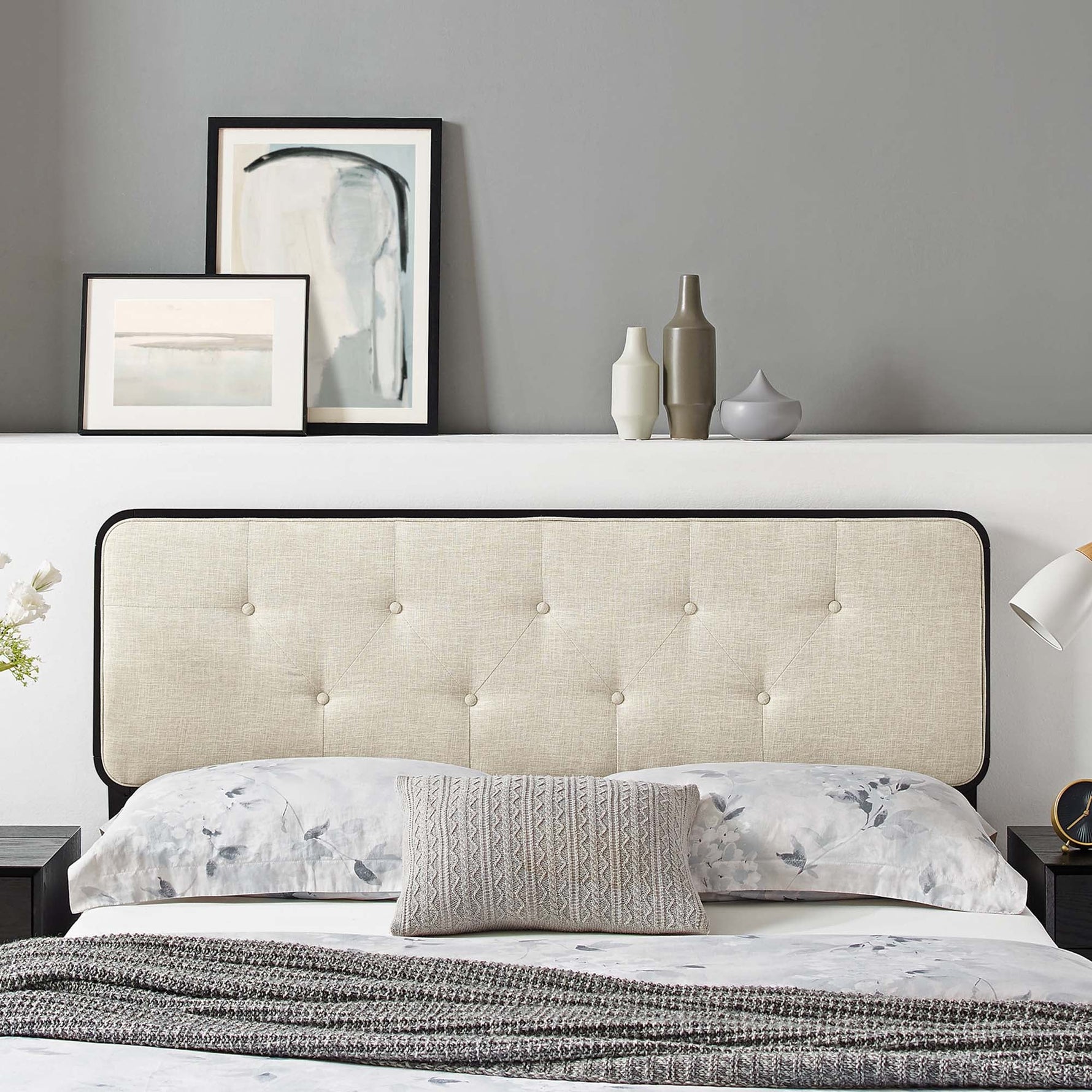 Collins Tufted Fabric and Wood Queen Headboard by Modway