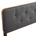 Collins Tufted Fabric and Wood King Headboard by Modway