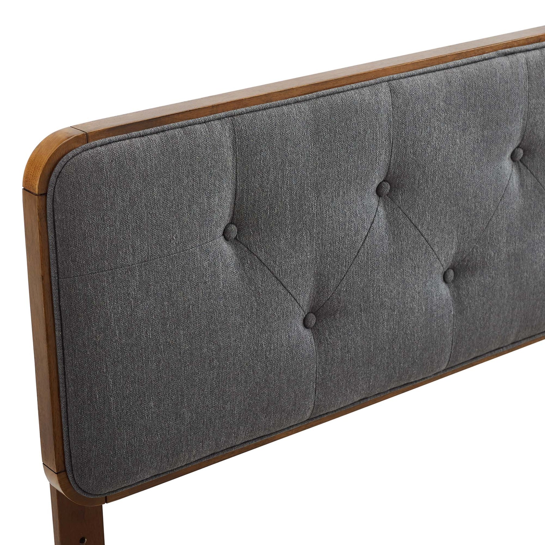 Collins Tufted Fabric and Wood King Headboard by Modway