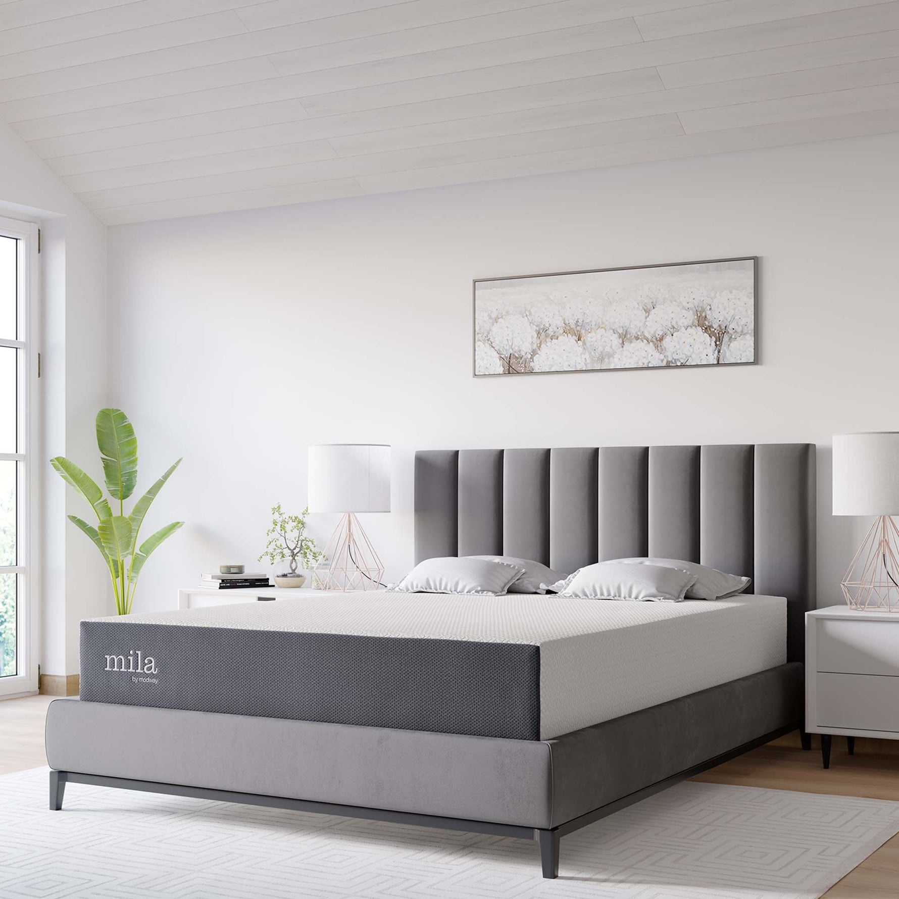 Mila 10" King Memory Foam Mattress by Modway