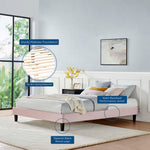 Reign Performance Velvet Queen Platform Bed Frame by Modway