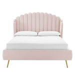 Lana Performance Velvet Queen Wingback Platform Bed by Modway