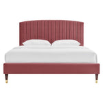 Alessi Performance Velvet Queen Platform Bed by Modway
