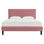 Roxanne Performance Velvet Queen Platform Bed by Modway