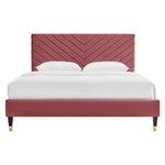 Roxanne Performance Velvet Queen Platform Bed by Modway