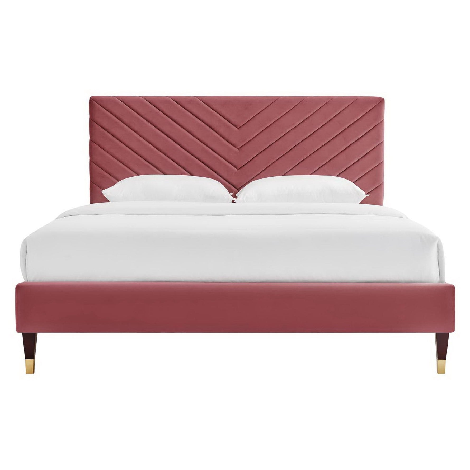Roxanne Performance Velvet Queen Platform Bed by Modway