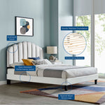 Daisy Performance Velvet Queen Platform Bed by Modway