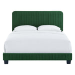 Celine Channel Tufted Performance Velvet Queen Bed by Modway