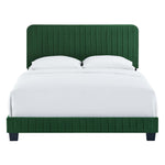 Celine Channel Tufted Performance Velvet King Platform Bed by Modway