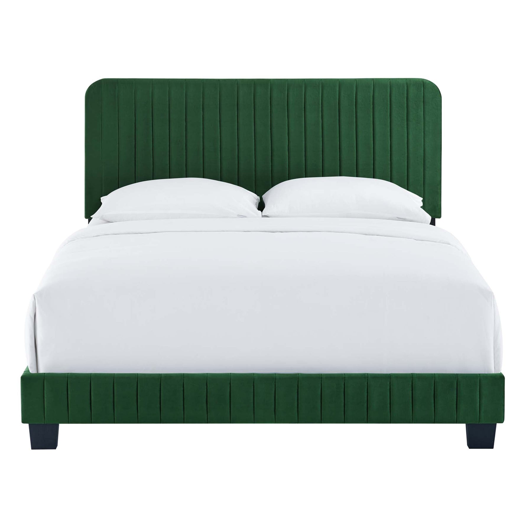 Celine Channel Tufted Performance Velvet King Platform Bed by Modway