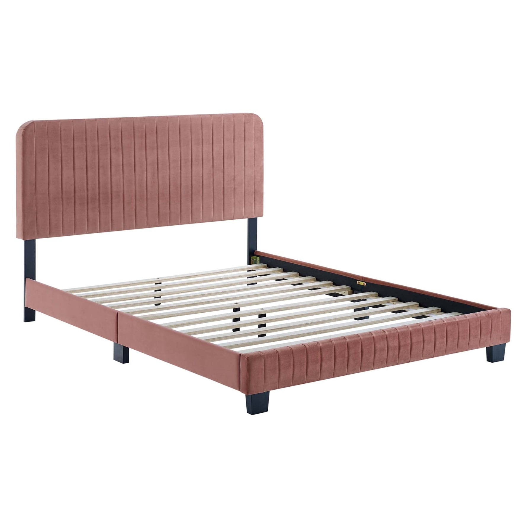 Celine Channel Tufted Performance Velvet Queen Platform Bed by Modway