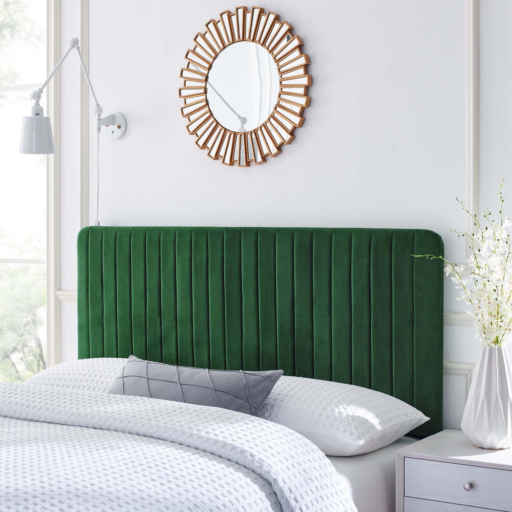 Milenna Channel Tufted Performance Velvet Full/Queen Headboard by Modway