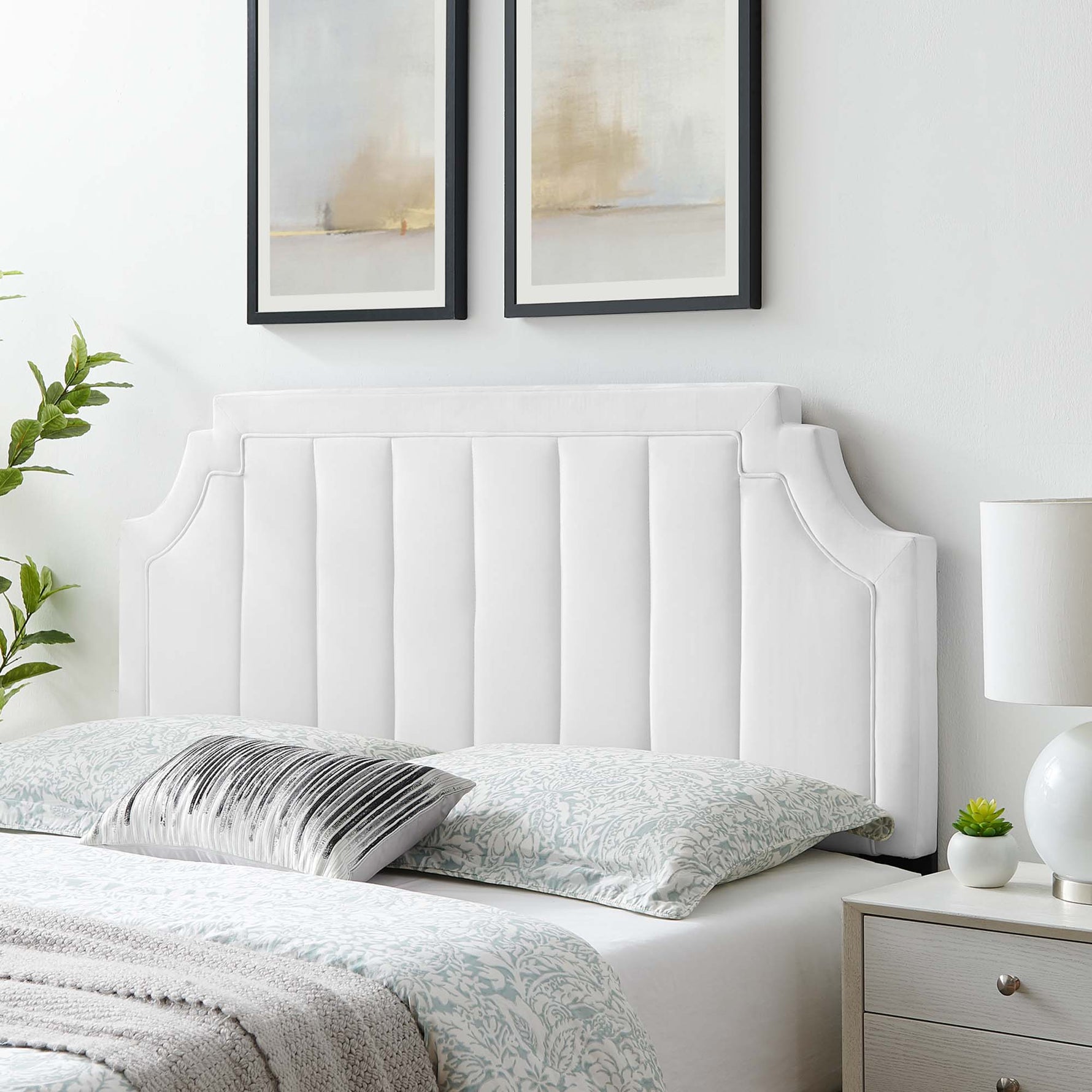 Alyona Channel Tufted Performance Velvet King/California King Headboard by Modway