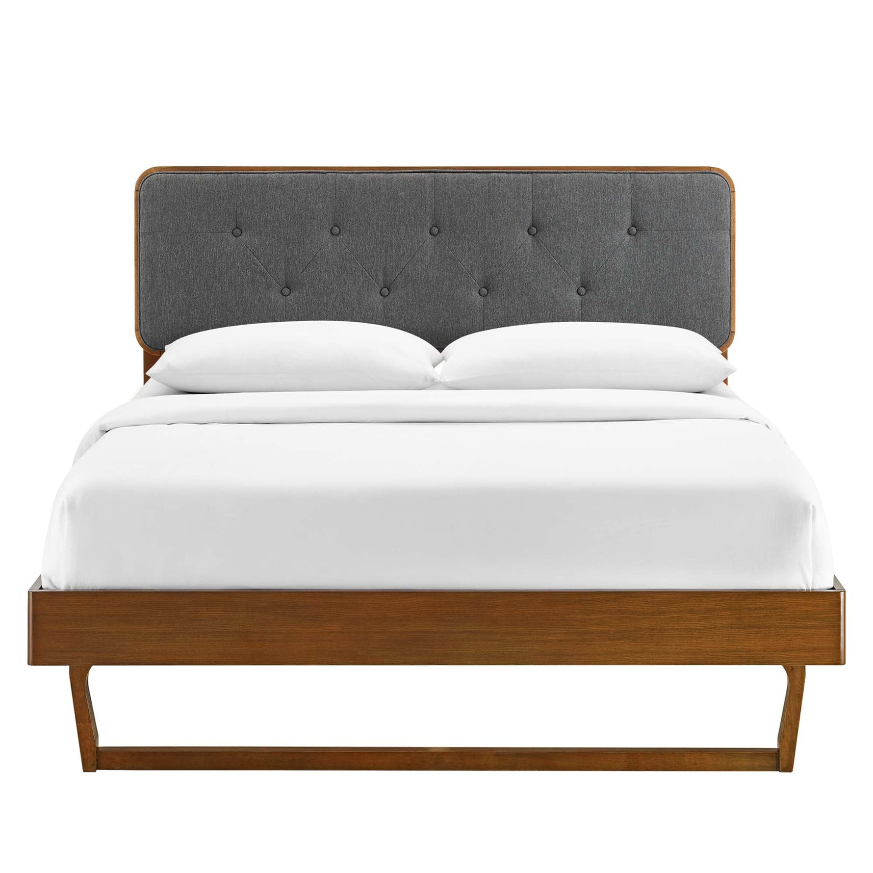 Bridgette Wood Queen Platform Bed with Angular Frame by Modway