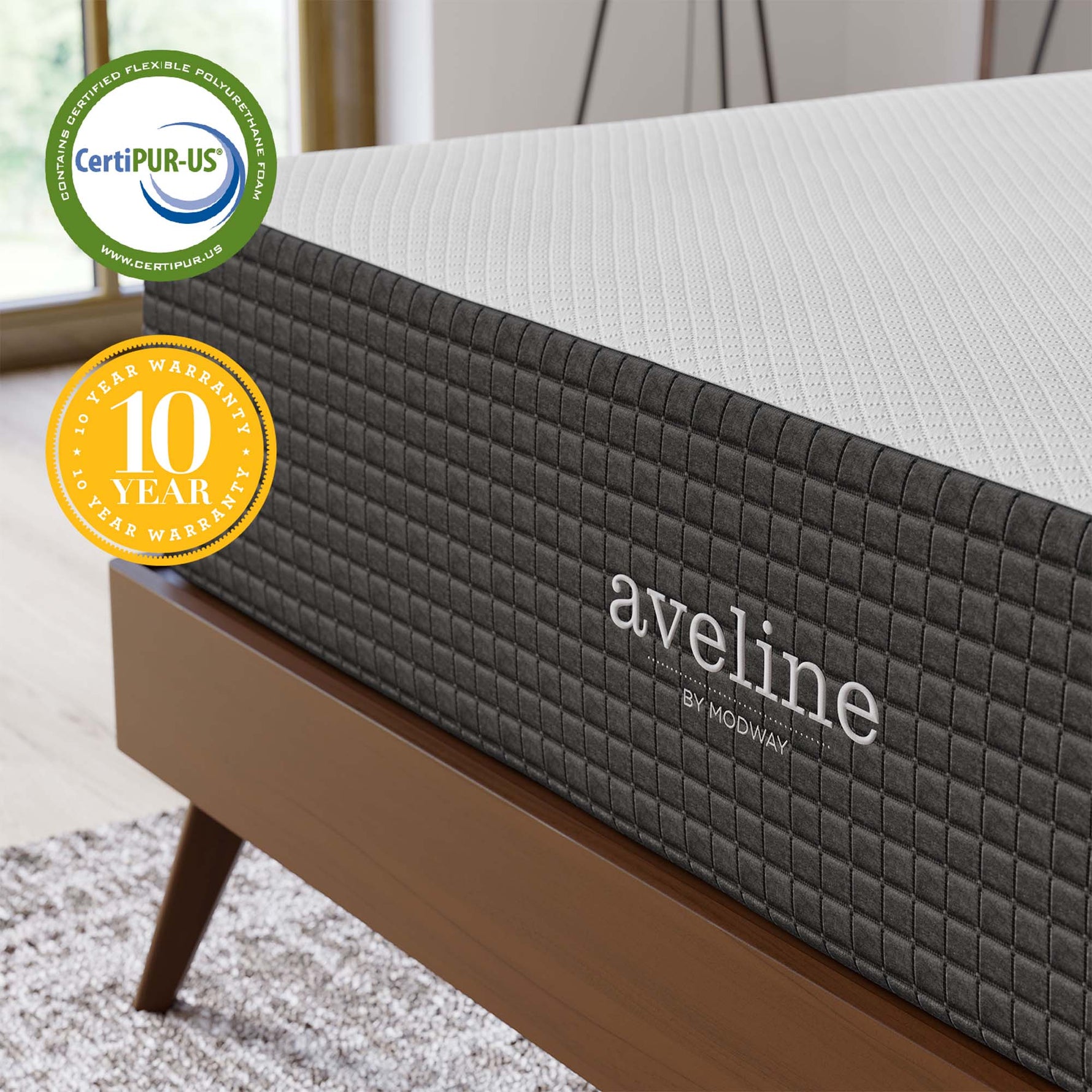 Aveline 12" Memory Foam King Mattress by Modway