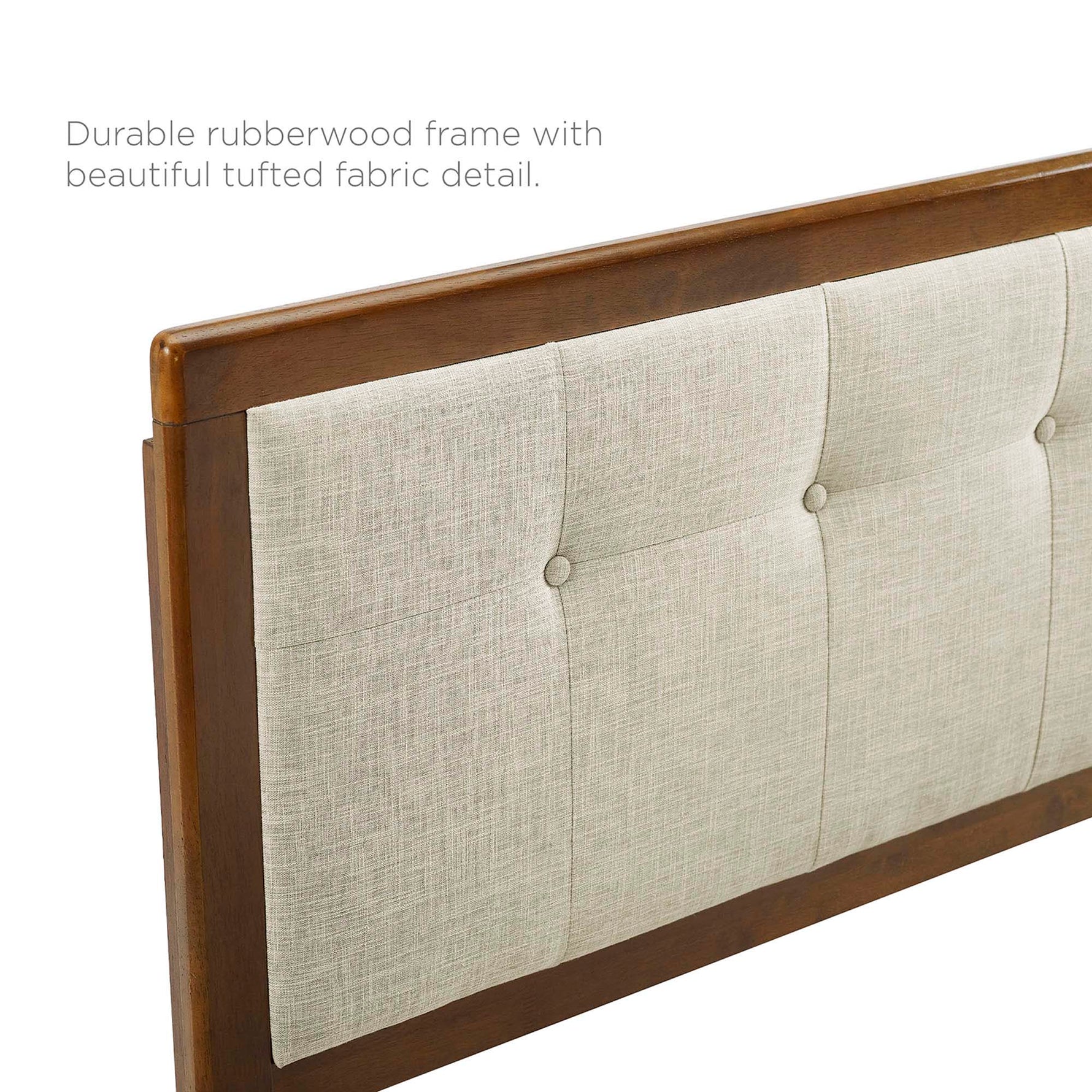 Willow Wood King Platform Bed with Angular Frame by Modway
