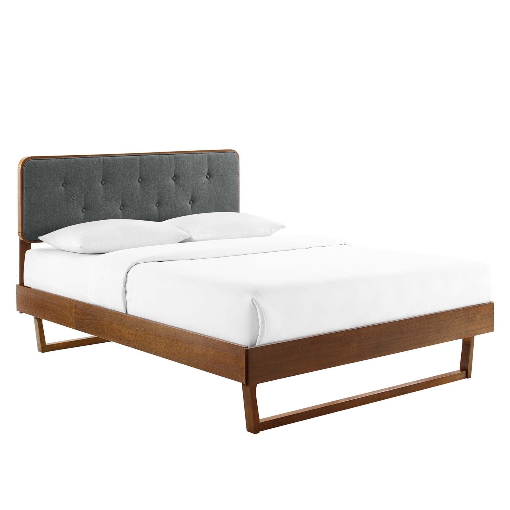 Bridgette Wood King Platform Bed with Angular Frame by Modway