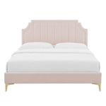 Sienna Performance Velvet Queen Platform Bed by Modway