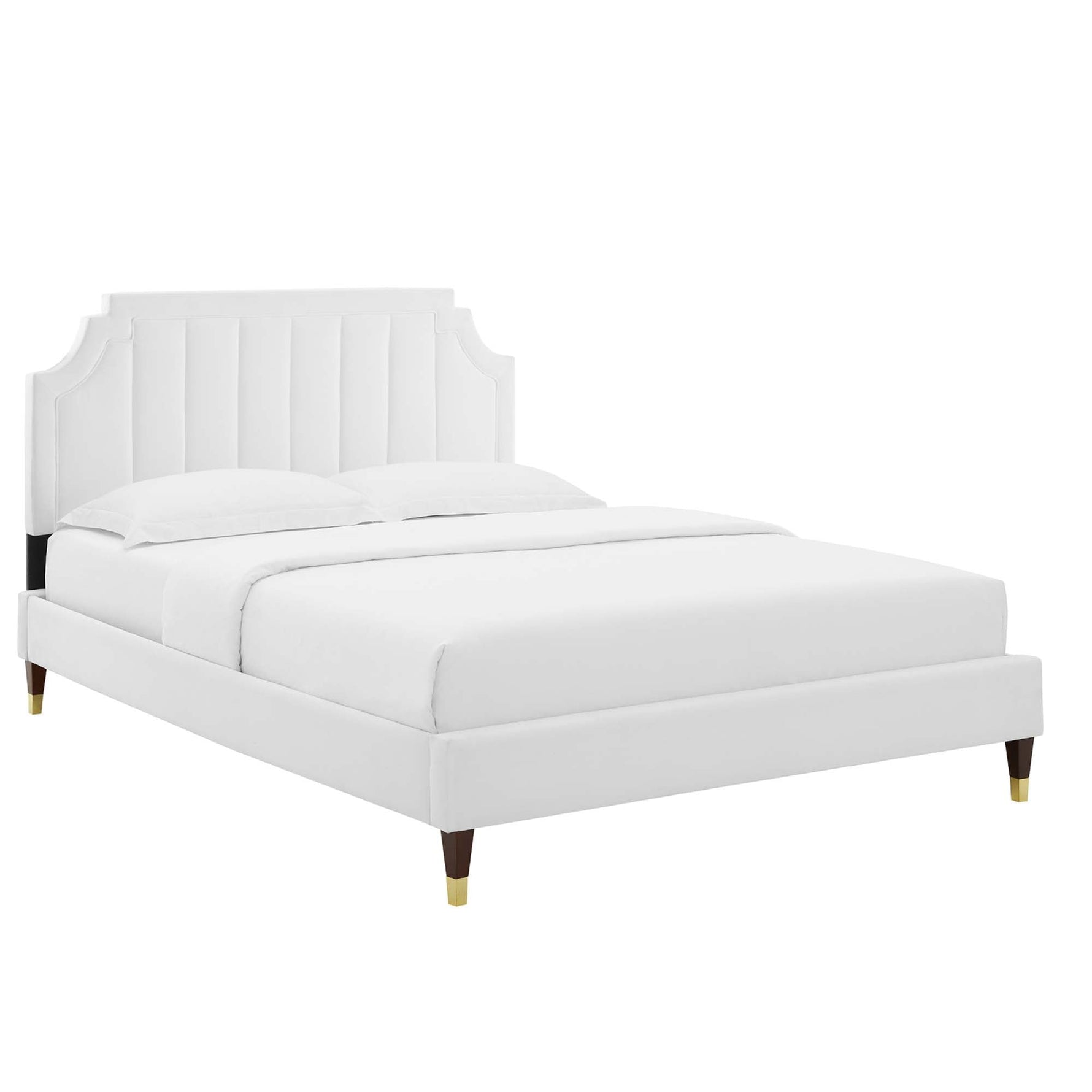 Sienna Performance Velvet Queen Platform Bed by Modway