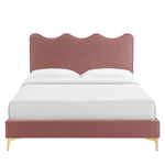 Current Performance Velvet Queen Platform Bed by Modway