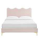 Current Performance Velvet Queen Platform Bed by Modway
