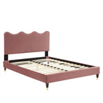 Current Performance Velvet Queen Platform Bed by Modway