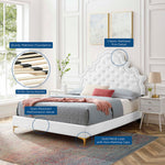 Gwyneth Tufted Performance Velvet Queen Platform Bed by Modway