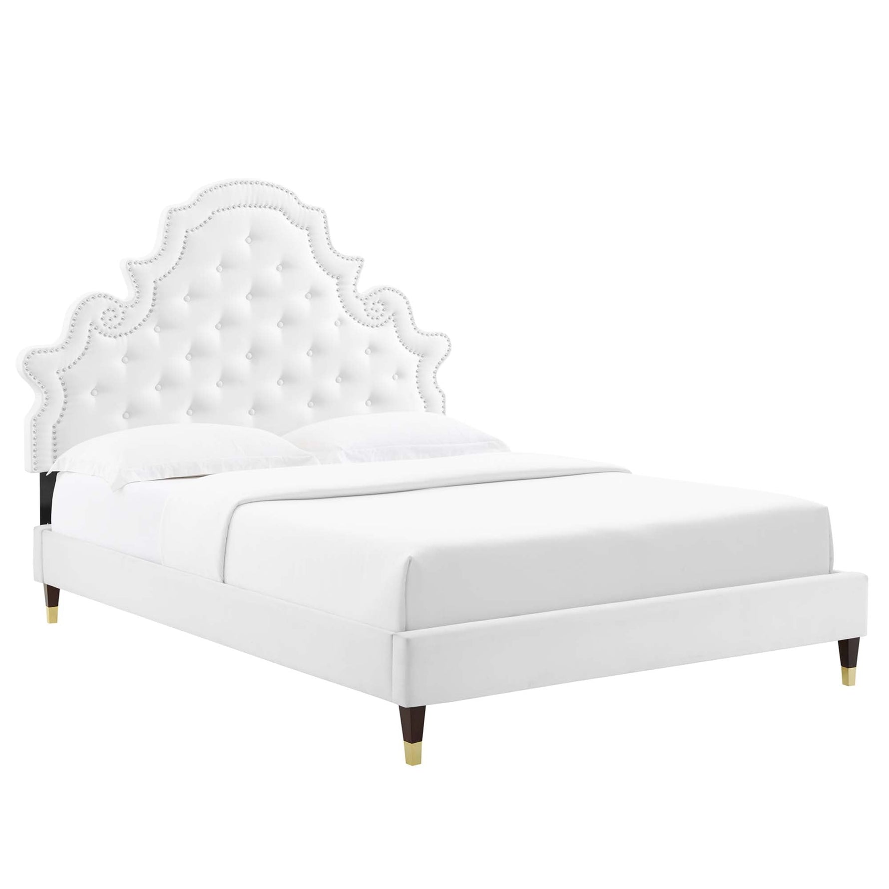 Gwyneth Tufted Performance Velvet Queen Platform Bed by Modway