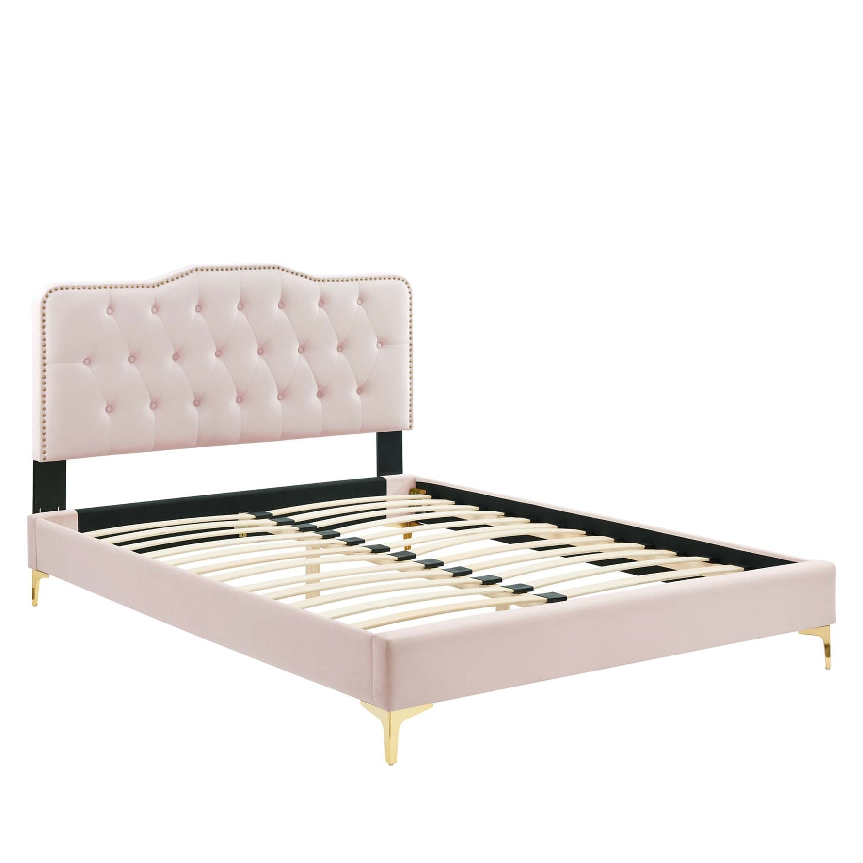 Amber Performance Velvet Queen Platform Bed by Modway