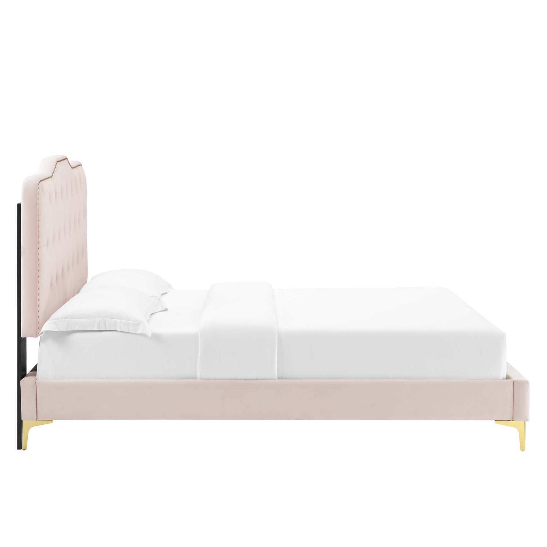 Amber Performance Velvet Queen Platform Bed by Modway