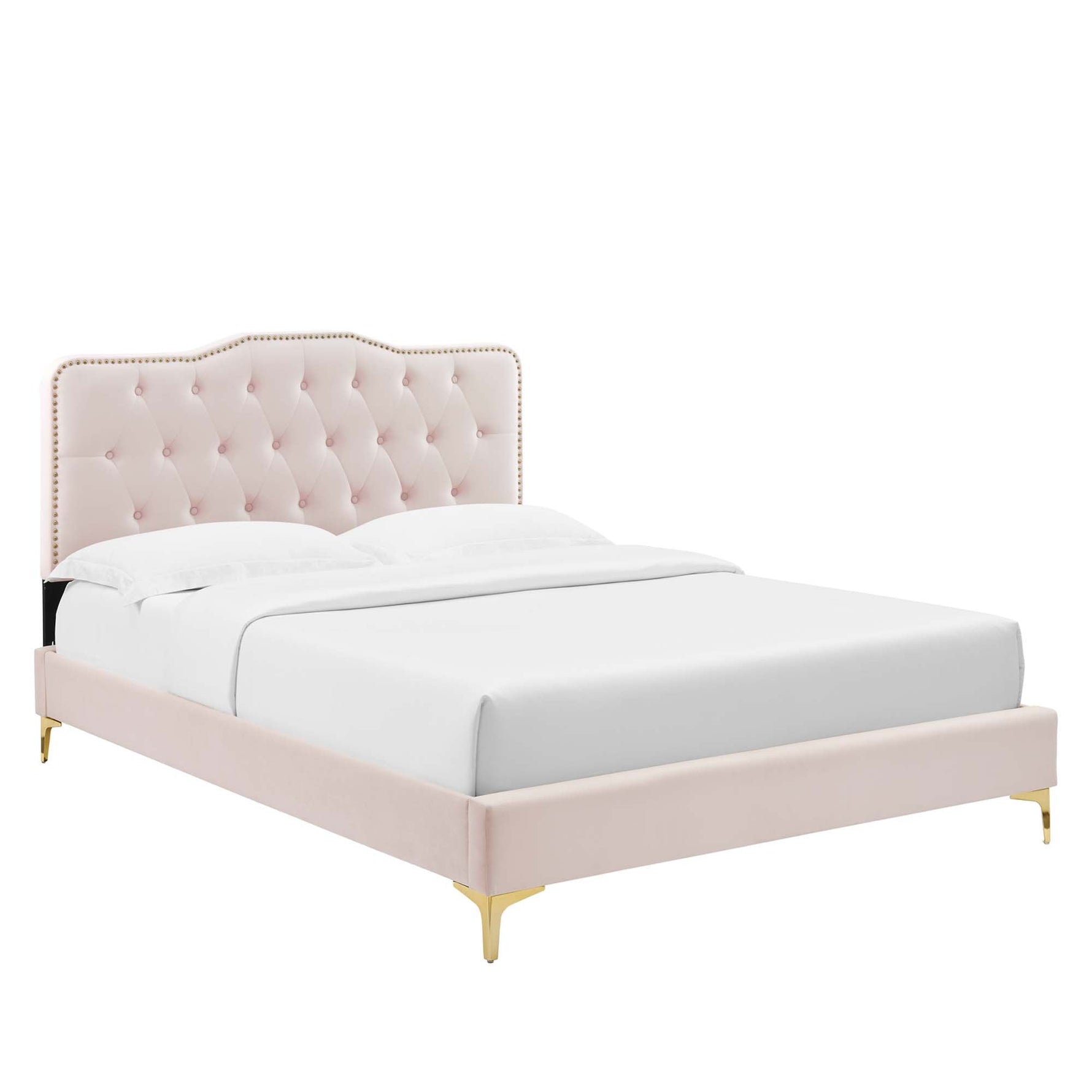 Amber Tufted Performance Velvet Twin Platform Bed by Modway