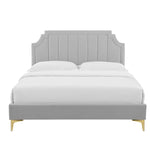 Sienna Performance Velvet Full Platform Bed by Modway