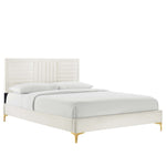 Sofia Channel Tufted Performance Velvet Queen Platform Bed by Modway