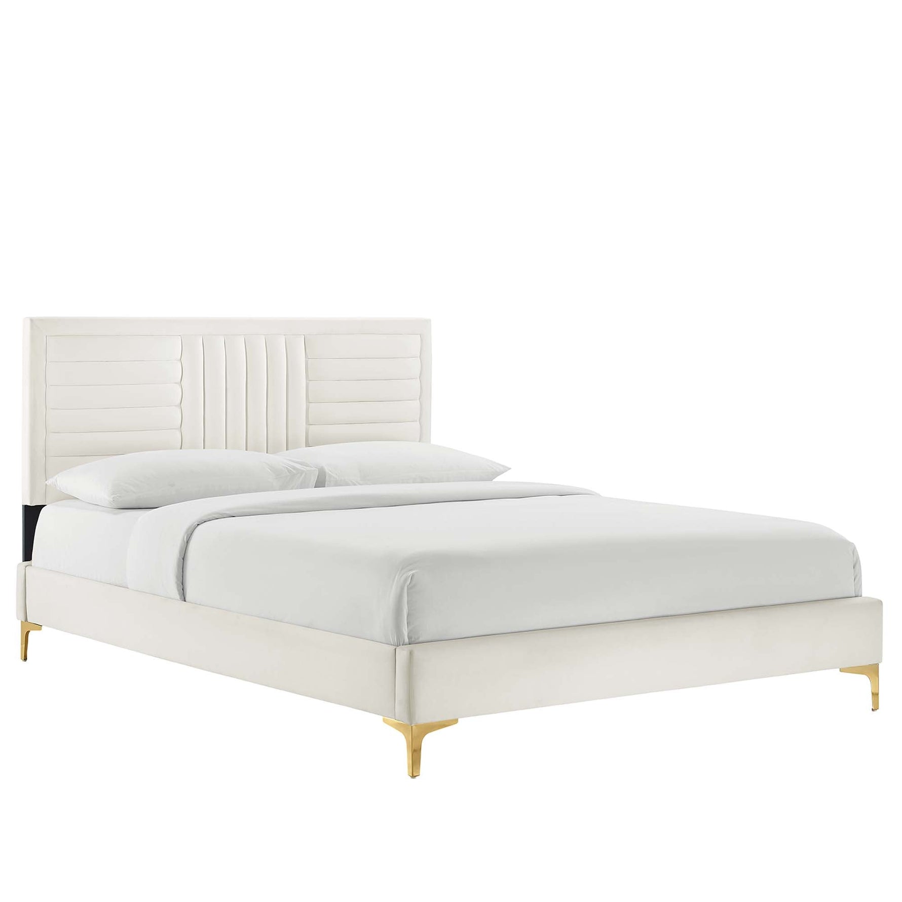 Sofia Channel Tufted Performance Velvet Queen Platform Bed by Modway