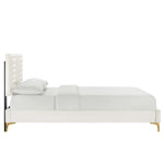 Sofia Channel Tufted Performance Velvet Queen Platform Bed by Modway