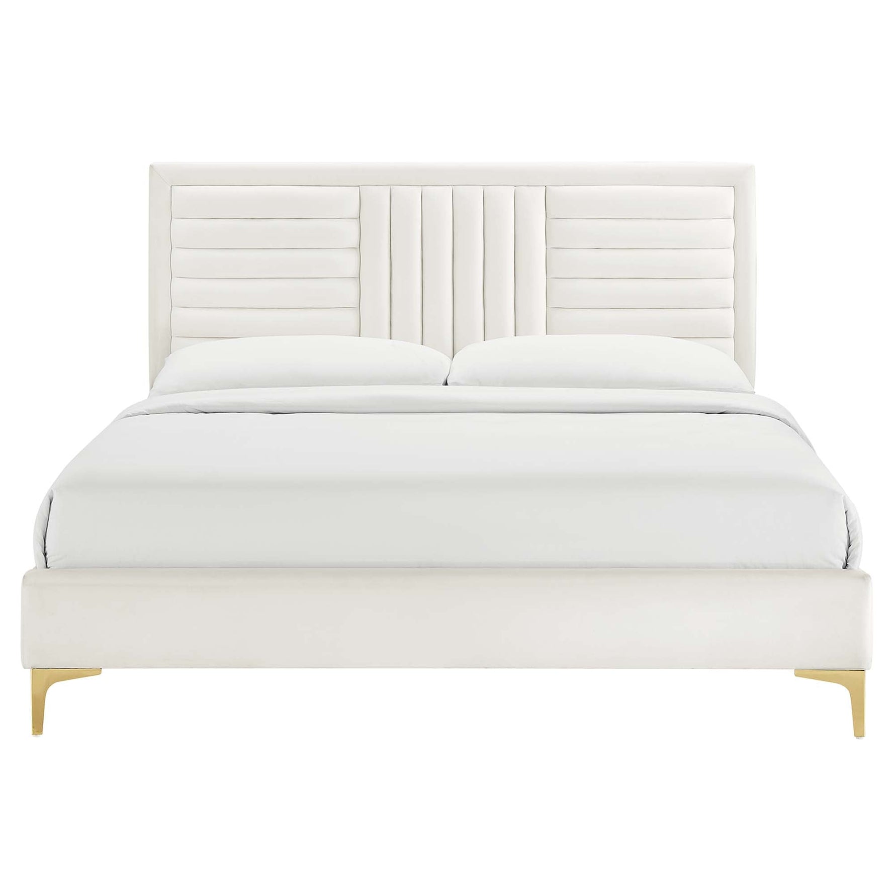 Sofia Channel Tufted Performance Velvet Queen Platform Bed by Modway