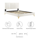 Sofia Channel Tufted Performance Velvet Queen Platform Bed by Modway