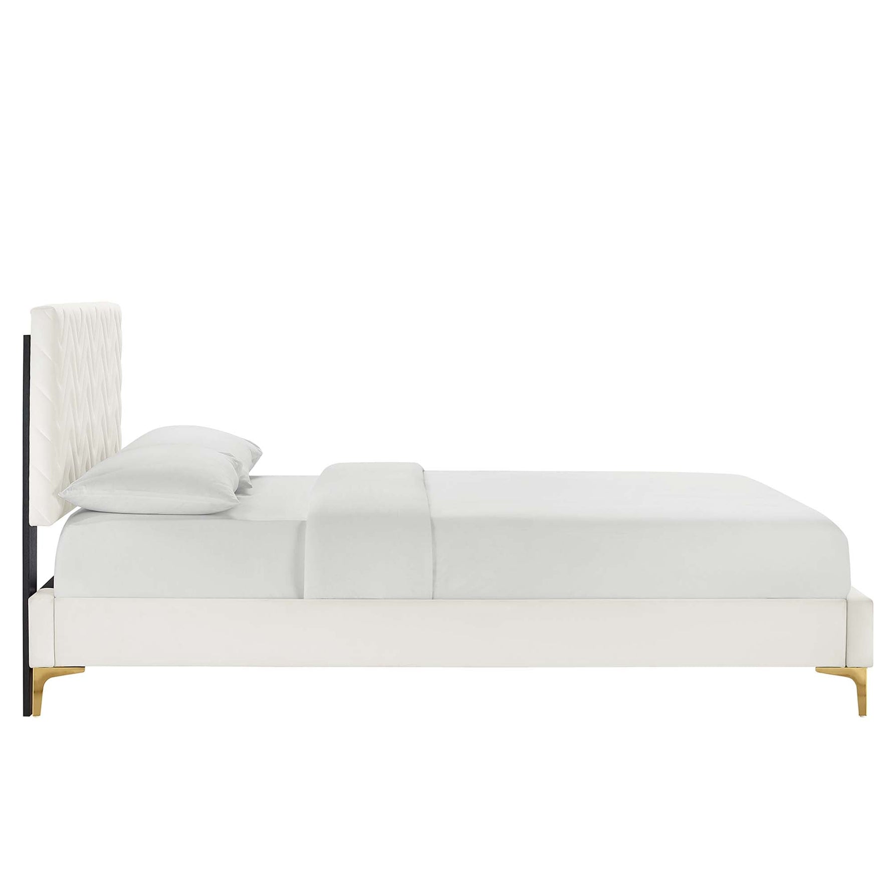 Leah Chevron Tufted Performance Velvet Full Platform Bed by Modway