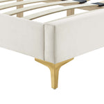 Leah Chevron Tufted Performance Velvet Full Platform Bed by Modway