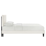 Leah Chevron Tufted Performance Velvet Full Platform Bed by Modway