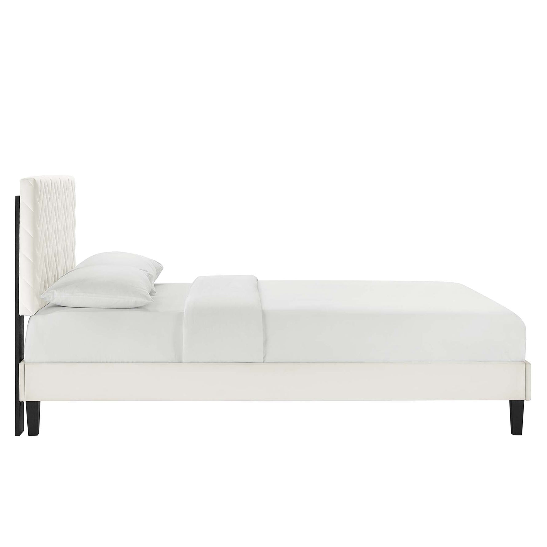 Leah Chevron Tufted Performance Velvet Full Platform Bed by Modway