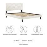 Leah Chevron Tufted Performance Velvet Full Platform Bed by Modway