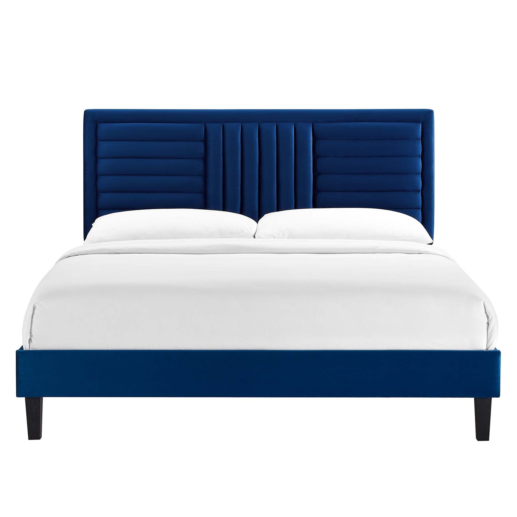 Sofia Channel Tufted Performance Velvet Full Platform Bed by Modway