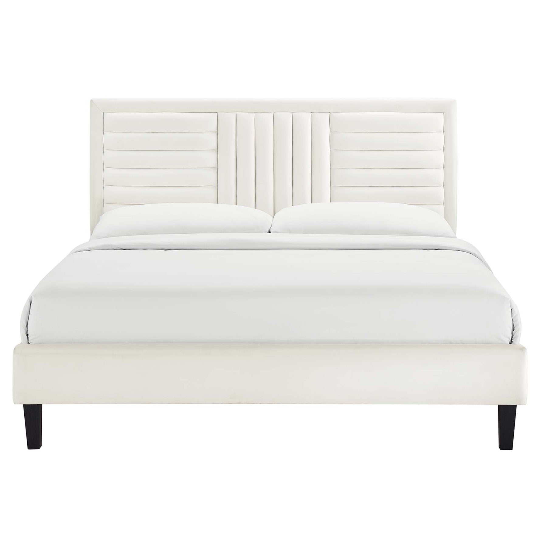 Sofia Channel Tufted Performance Velvet King Platform Bed by Modway
