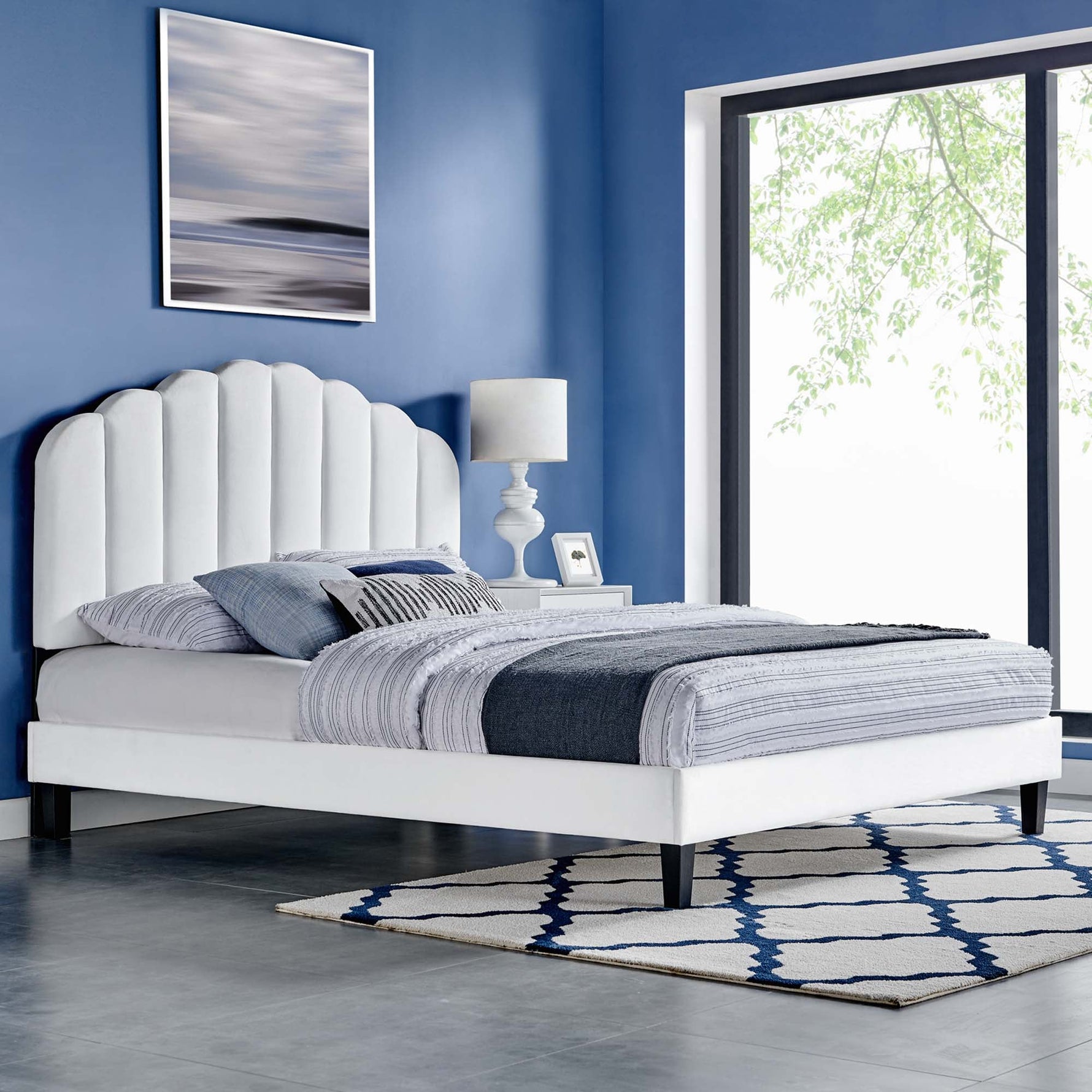 Daisy Performance Velvet Twin Platform Bed by Modway